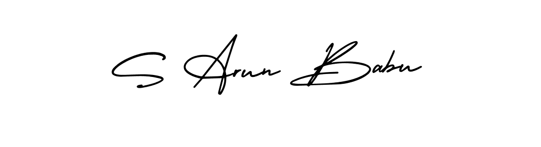 Similarly AmerikaSignatureDemo-Regular is the best handwritten signature design. Signature creator online .You can use it as an online autograph creator for name S Arun Babu. S Arun Babu signature style 3 images and pictures png