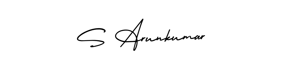 Make a short S Arunkumar signature style. Manage your documents anywhere anytime using AmerikaSignatureDemo-Regular. Create and add eSignatures, submit forms, share and send files easily. S Arunkumar signature style 3 images and pictures png