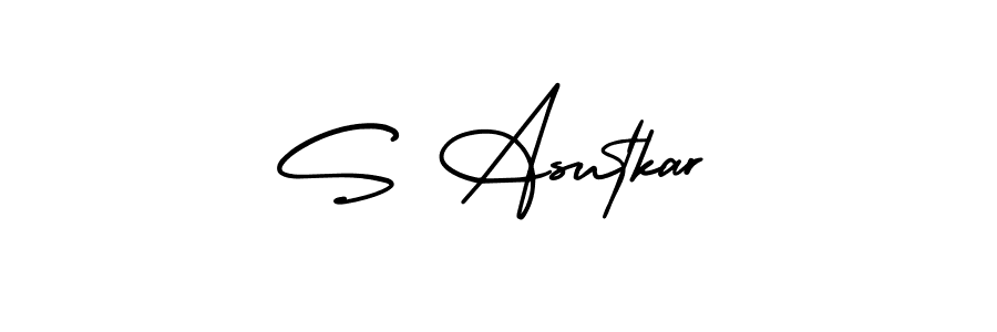 Also You can easily find your signature by using the search form. We will create S Asutkar name handwritten signature images for you free of cost using AmerikaSignatureDemo-Regular sign style. S Asutkar signature style 3 images and pictures png