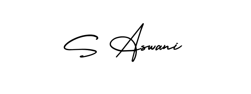 Make a beautiful signature design for name S Aswani. Use this online signature maker to create a handwritten signature for free. S Aswani signature style 3 images and pictures png