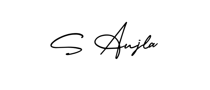 The best way (AmerikaSignatureDemo-Regular) to make a short signature is to pick only two or three words in your name. The name S Aujla include a total of six letters. For converting this name. S Aujla signature style 3 images and pictures png