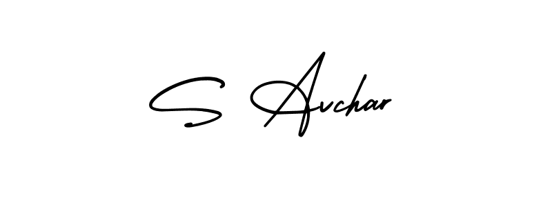 Make a beautiful signature design for name S Avchar. With this signature (AmerikaSignatureDemo-Regular) style, you can create a handwritten signature for free. S Avchar signature style 3 images and pictures png