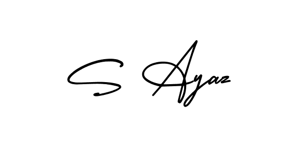 S Ayaz stylish signature style. Best Handwritten Sign (AmerikaSignatureDemo-Regular) for my name. Handwritten Signature Collection Ideas for my name S Ayaz. S Ayaz signature style 3 images and pictures png