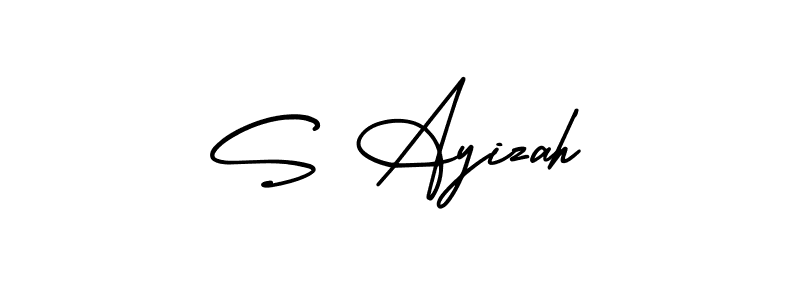 How to make S Ayizah signature? AmerikaSignatureDemo-Regular is a professional autograph style. Create handwritten signature for S Ayizah name. S Ayizah signature style 3 images and pictures png