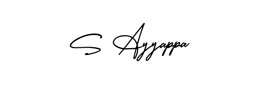 Create a beautiful signature design for name S Ayyappa. With this signature (AmerikaSignatureDemo-Regular) fonts, you can make a handwritten signature for free. S Ayyappa signature style 3 images and pictures png