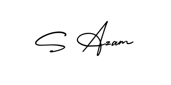 How to Draw S Azam signature style? AmerikaSignatureDemo-Regular is a latest design signature styles for name S Azam. S Azam signature style 3 images and pictures png
