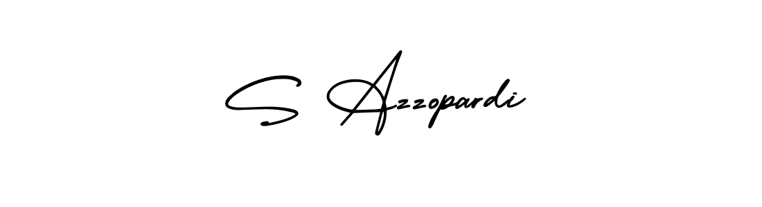 How to make S Azzopardi name signature. Use AmerikaSignatureDemo-Regular style for creating short signs online. This is the latest handwritten sign. S Azzopardi signature style 3 images and pictures png