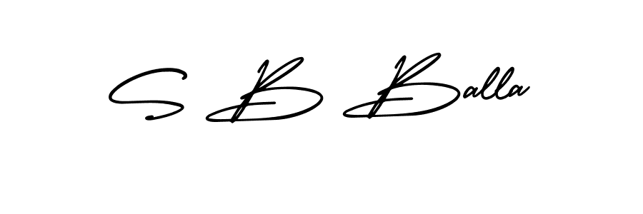 Design your own signature with our free online signature maker. With this signature software, you can create a handwritten (AmerikaSignatureDemo-Regular) signature for name S B Balla. S B Balla signature style 3 images and pictures png