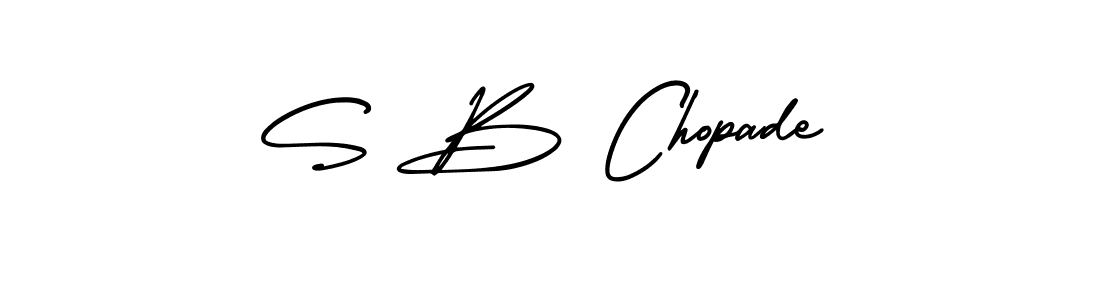 S B Chopade stylish signature style. Best Handwritten Sign (AmerikaSignatureDemo-Regular) for my name. Handwritten Signature Collection Ideas for my name S B Chopade. S B Chopade signature style 3 images and pictures png