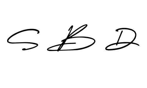 The best way (AmerikaSignatureDemo-Regular) to make a short signature is to pick only two or three words in your name. The name S B D include a total of six letters. For converting this name. S B D signature style 3 images and pictures png