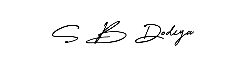 Design your own signature with our free online signature maker. With this signature software, you can create a handwritten (AmerikaSignatureDemo-Regular) signature for name S B Dodiya. S B Dodiya signature style 3 images and pictures png