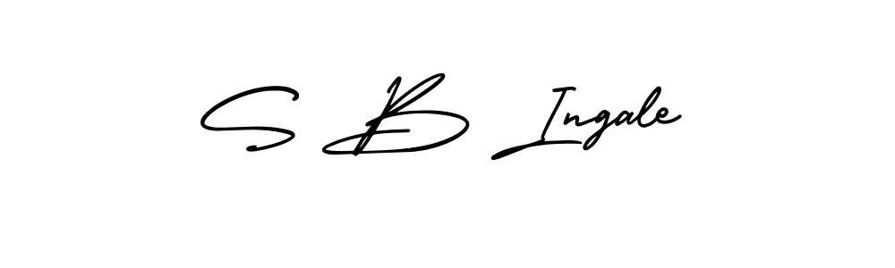 Create a beautiful signature design for name S B Ingale. With this signature (AmerikaSignatureDemo-Regular) fonts, you can make a handwritten signature for free. S B Ingale signature style 3 images and pictures png
