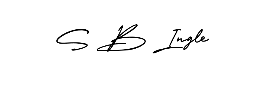 Also You can easily find your signature by using the search form. We will create S B Ingle name handwritten signature images for you free of cost using AmerikaSignatureDemo-Regular sign style. S B Ingle signature style 3 images and pictures png