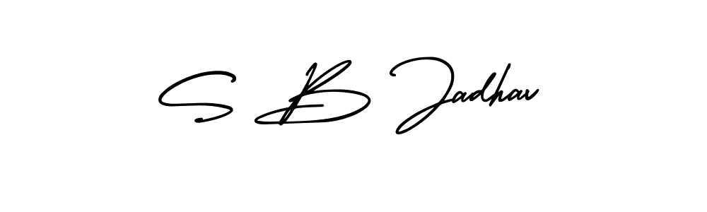 Design your own signature with our free online signature maker. With this signature software, you can create a handwritten (AmerikaSignatureDemo-Regular) signature for name S B Jadhav. S B Jadhav signature style 3 images and pictures png