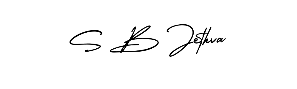 if you are searching for the best signature style for your name S B Jethva. so please give up your signature search. here we have designed multiple signature styles  using AmerikaSignatureDemo-Regular. S B Jethva signature style 3 images and pictures png