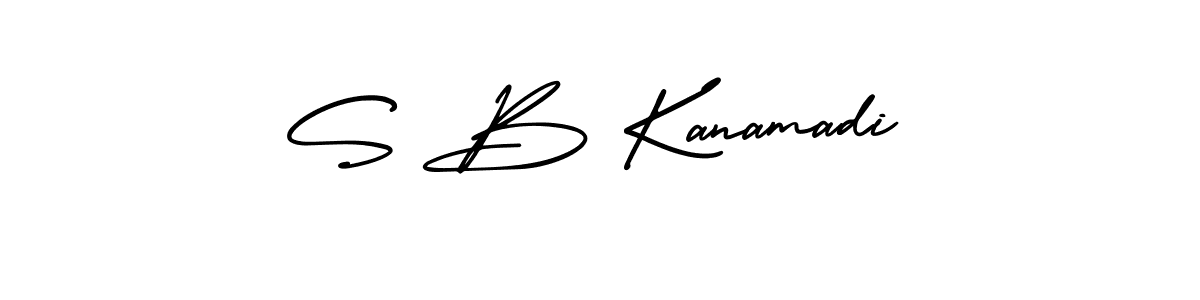 How to make S B Kanamadi name signature. Use AmerikaSignatureDemo-Regular style for creating short signs online. This is the latest handwritten sign. S B Kanamadi signature style 3 images and pictures png