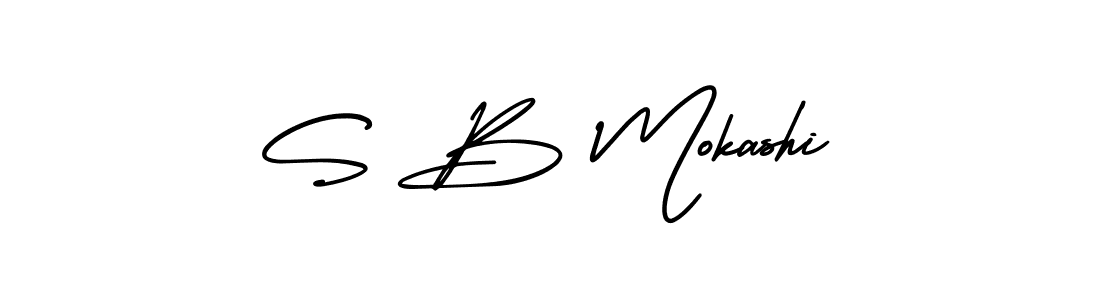 Create a beautiful signature design for name S B Mokashi. With this signature (AmerikaSignatureDemo-Regular) fonts, you can make a handwritten signature for free. S B Mokashi signature style 3 images and pictures png
