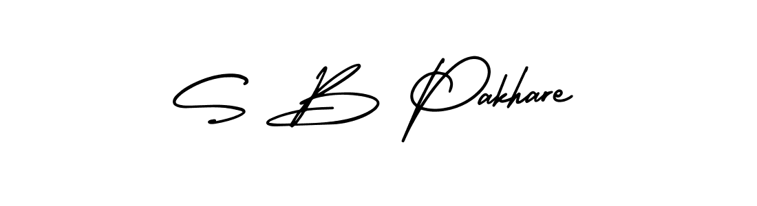 Create a beautiful signature design for name S B Pakhare. With this signature (AmerikaSignatureDemo-Regular) fonts, you can make a handwritten signature for free. S B Pakhare signature style 3 images and pictures png