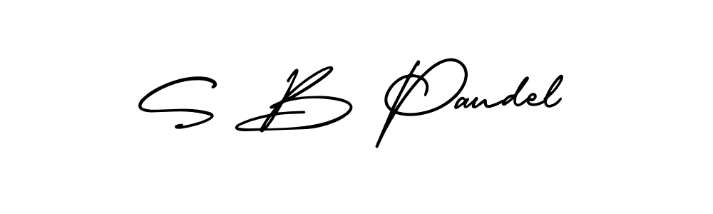 How to make S B Paudel signature? AmerikaSignatureDemo-Regular is a professional autograph style. Create handwritten signature for S B Paudel name. S B Paudel signature style 3 images and pictures png