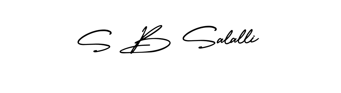 Make a beautiful signature design for name S B Salalli. With this signature (AmerikaSignatureDemo-Regular) style, you can create a handwritten signature for free. S B Salalli signature style 3 images and pictures png