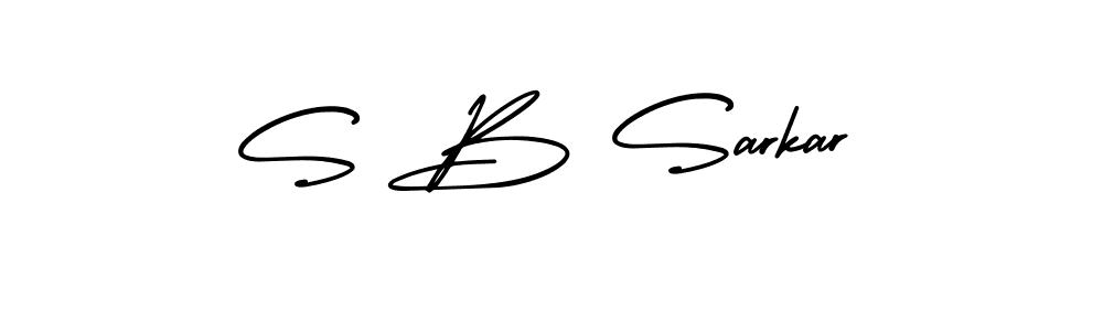 Use a signature maker to create a handwritten signature online. With this signature software, you can design (AmerikaSignatureDemo-Regular) your own signature for name S B Sarkar. S B Sarkar signature style 3 images and pictures png