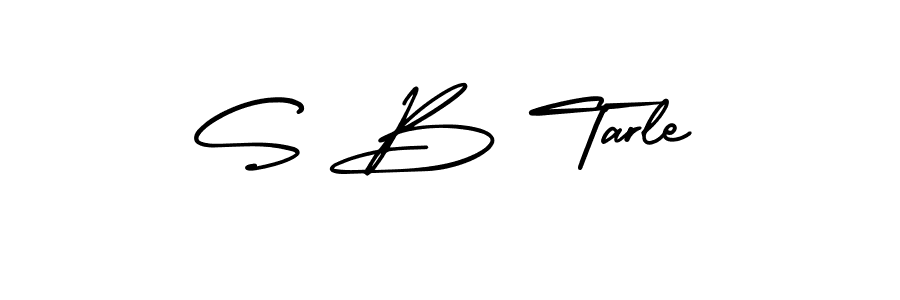 How to make S B Tarle name signature. Use AmerikaSignatureDemo-Regular style for creating short signs online. This is the latest handwritten sign. S B Tarle signature style 3 images and pictures png