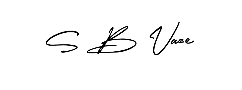 Use a signature maker to create a handwritten signature online. With this signature software, you can design (AmerikaSignatureDemo-Regular) your own signature for name S B Vaze. S B Vaze signature style 3 images and pictures png