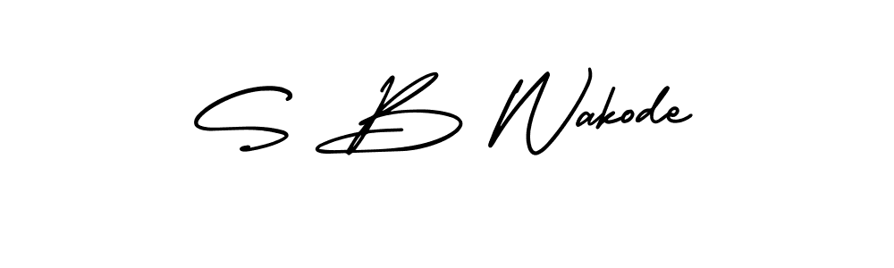 Also we have S B Wakode name is the best signature style. Create professional handwritten signature collection using AmerikaSignatureDemo-Regular autograph style. S B Wakode signature style 3 images and pictures png
