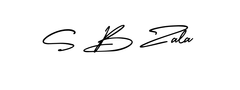 How to Draw S B Zala signature style? AmerikaSignatureDemo-Regular is a latest design signature styles for name S B Zala. S B Zala signature style 3 images and pictures png