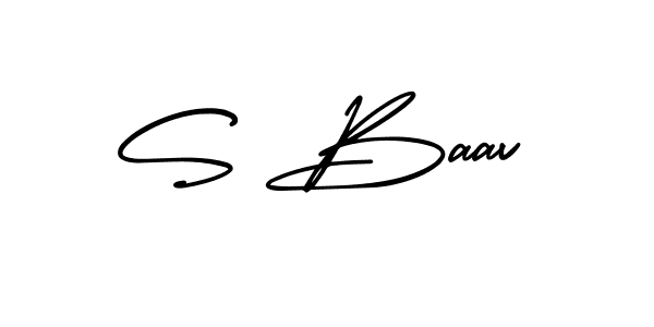 Create a beautiful signature design for name S Baav. With this signature (AmerikaSignatureDemo-Regular) fonts, you can make a handwritten signature for free. S Baav signature style 3 images and pictures png