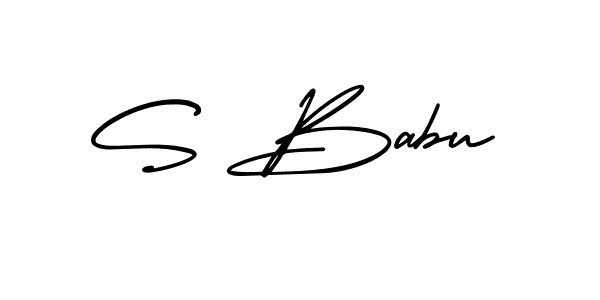 S Babu stylish signature style. Best Handwritten Sign (AmerikaSignatureDemo-Regular) for my name. Handwritten Signature Collection Ideas for my name S Babu. S Babu signature style 3 images and pictures png