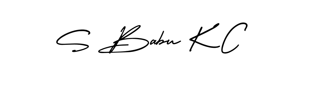 Design your own signature with our free online signature maker. With this signature software, you can create a handwritten (AmerikaSignatureDemo-Regular) signature for name S Babu K C. S Babu K C signature style 3 images and pictures png