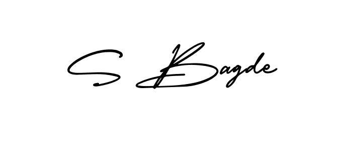 Create a beautiful signature design for name S Bagde. With this signature (AmerikaSignatureDemo-Regular) fonts, you can make a handwritten signature for free. S Bagde signature style 3 images and pictures png