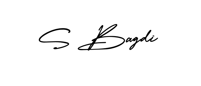 Create a beautiful signature design for name S Bagdi. With this signature (AmerikaSignatureDemo-Regular) fonts, you can make a handwritten signature for free. S Bagdi signature style 3 images and pictures png