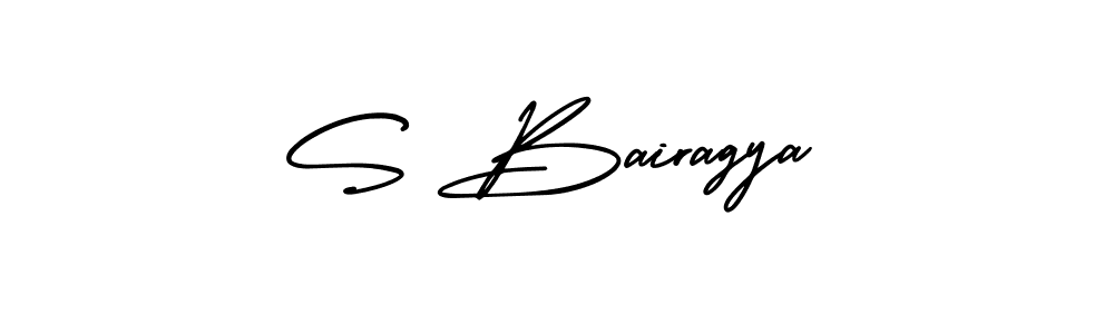 It looks lik you need a new signature style for name S Bairagya. Design unique handwritten (AmerikaSignatureDemo-Regular) signature with our free signature maker in just a few clicks. S Bairagya signature style 3 images and pictures png