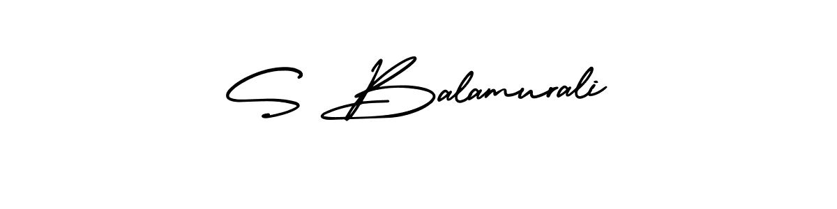 Use a signature maker to create a handwritten signature online. With this signature software, you can design (AmerikaSignatureDemo-Regular) your own signature for name S Balamurali. S Balamurali signature style 3 images and pictures png