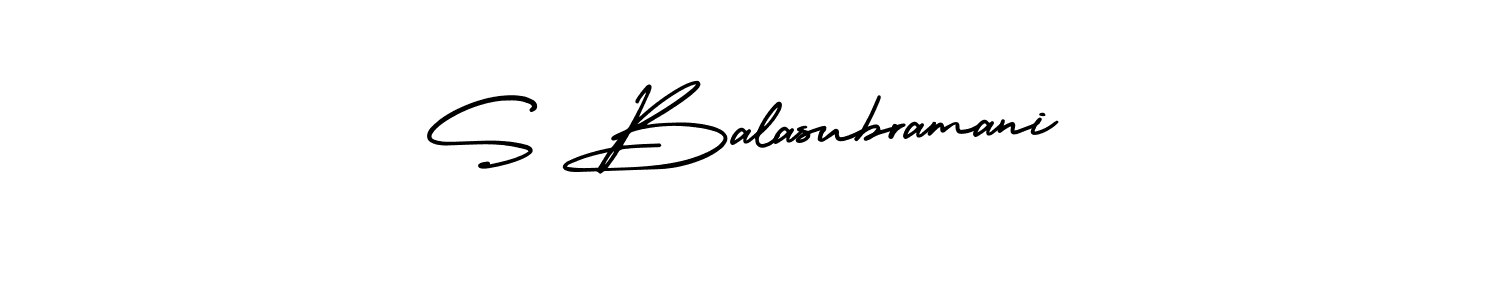 Also we have S Balasubramani name is the best signature style. Create professional handwritten signature collection using AmerikaSignatureDemo-Regular autograph style. S Balasubramani signature style 3 images and pictures png