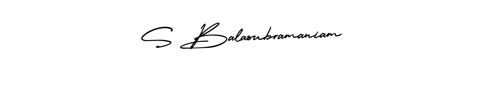 Create a beautiful signature design for name S Balasubramaniam. With this signature (AmerikaSignatureDemo-Regular) fonts, you can make a handwritten signature for free. S Balasubramaniam signature style 3 images and pictures png