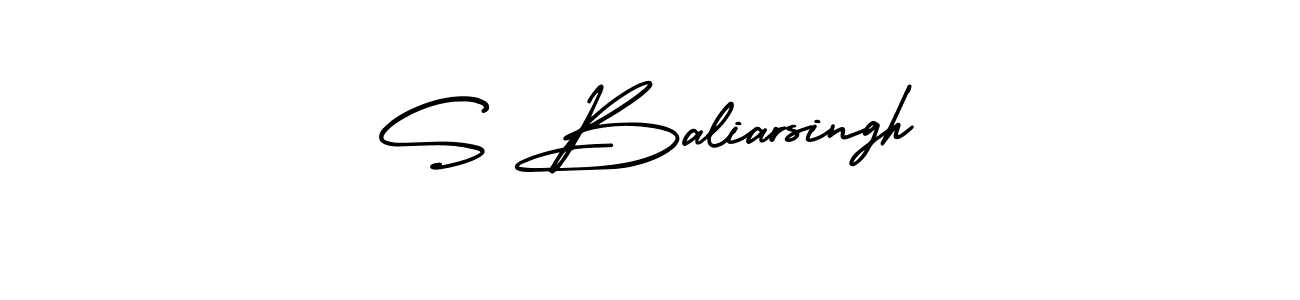 This is the best signature style for the S Baliarsingh name. Also you like these signature font (AmerikaSignatureDemo-Regular). Mix name signature. S Baliarsingh signature style 3 images and pictures png