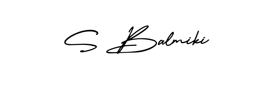 Make a short S Balmiki signature style. Manage your documents anywhere anytime using AmerikaSignatureDemo-Regular. Create and add eSignatures, submit forms, share and send files easily. S Balmiki signature style 3 images and pictures png