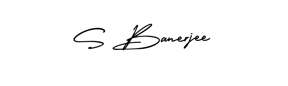 Design your own signature with our free online signature maker. With this signature software, you can create a handwritten (AmerikaSignatureDemo-Regular) signature for name S Banerjee. S Banerjee signature style 3 images and pictures png