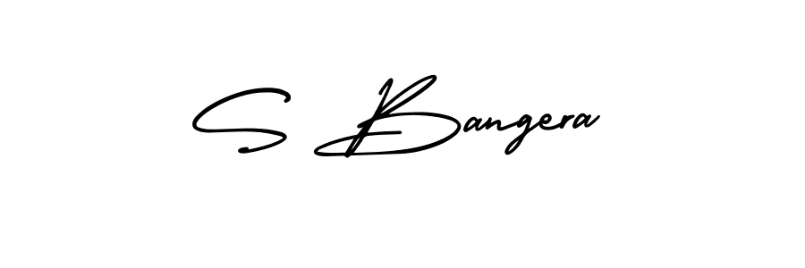 AmerikaSignatureDemo-Regular is a professional signature style that is perfect for those who want to add a touch of class to their signature. It is also a great choice for those who want to make their signature more unique. Get S Bangera name to fancy signature for free. S Bangera signature style 3 images and pictures png