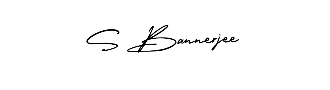 How to make S Bannerjee name signature. Use AmerikaSignatureDemo-Regular style for creating short signs online. This is the latest handwritten sign. S Bannerjee signature style 3 images and pictures png