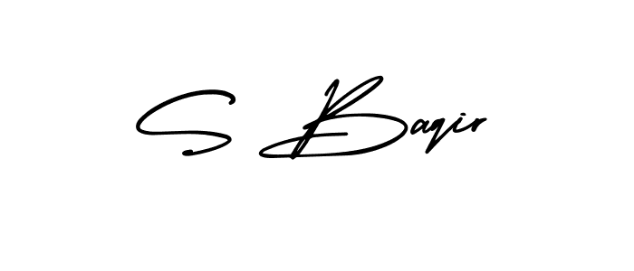Make a beautiful signature design for name S Baqir. Use this online signature maker to create a handwritten signature for free. S Baqir signature style 3 images and pictures png