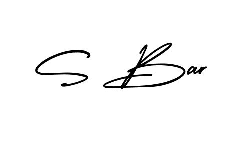 S Bar stylish signature style. Best Handwritten Sign (AmerikaSignatureDemo-Regular) for my name. Handwritten Signature Collection Ideas for my name S Bar. S Bar signature style 3 images and pictures png