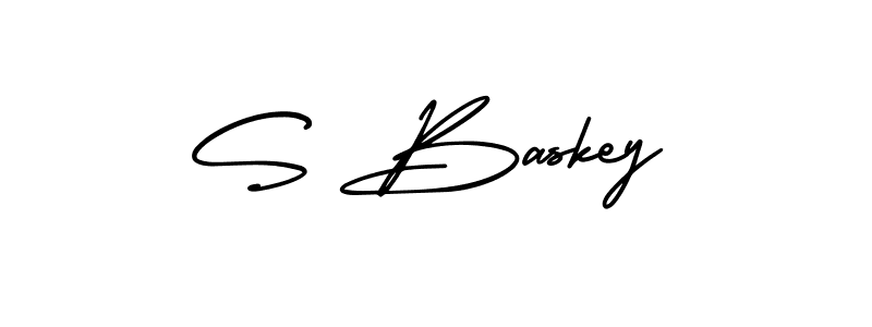 AmerikaSignatureDemo-Regular is a professional signature style that is perfect for those who want to add a touch of class to their signature. It is also a great choice for those who want to make their signature more unique. Get S Baskey name to fancy signature for free. S Baskey signature style 3 images and pictures png