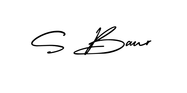 Make a beautiful signature design for name S Baur. With this signature (AmerikaSignatureDemo-Regular) style, you can create a handwritten signature for free. S Baur signature style 3 images and pictures png