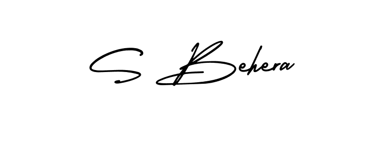 Use a signature maker to create a handwritten signature online. With this signature software, you can design (AmerikaSignatureDemo-Regular) your own signature for name S Behera. S Behera signature style 3 images and pictures png