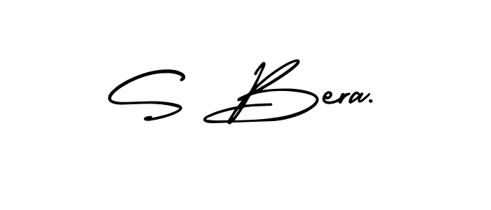 The best way (AmerikaSignatureDemo-Regular) to make a short signature is to pick only two or three words in your name. The name S Bera. include a total of six letters. For converting this name. S Bera. signature style 3 images and pictures png