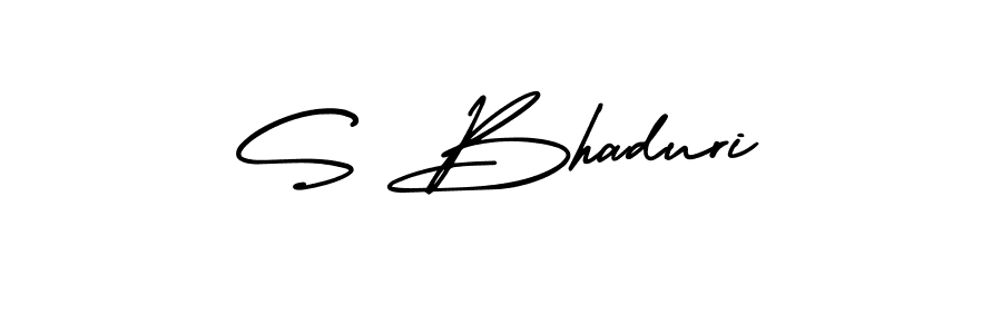 Create a beautiful signature design for name S Bhaduri. With this signature (AmerikaSignatureDemo-Regular) fonts, you can make a handwritten signature for free. S Bhaduri signature style 3 images and pictures png